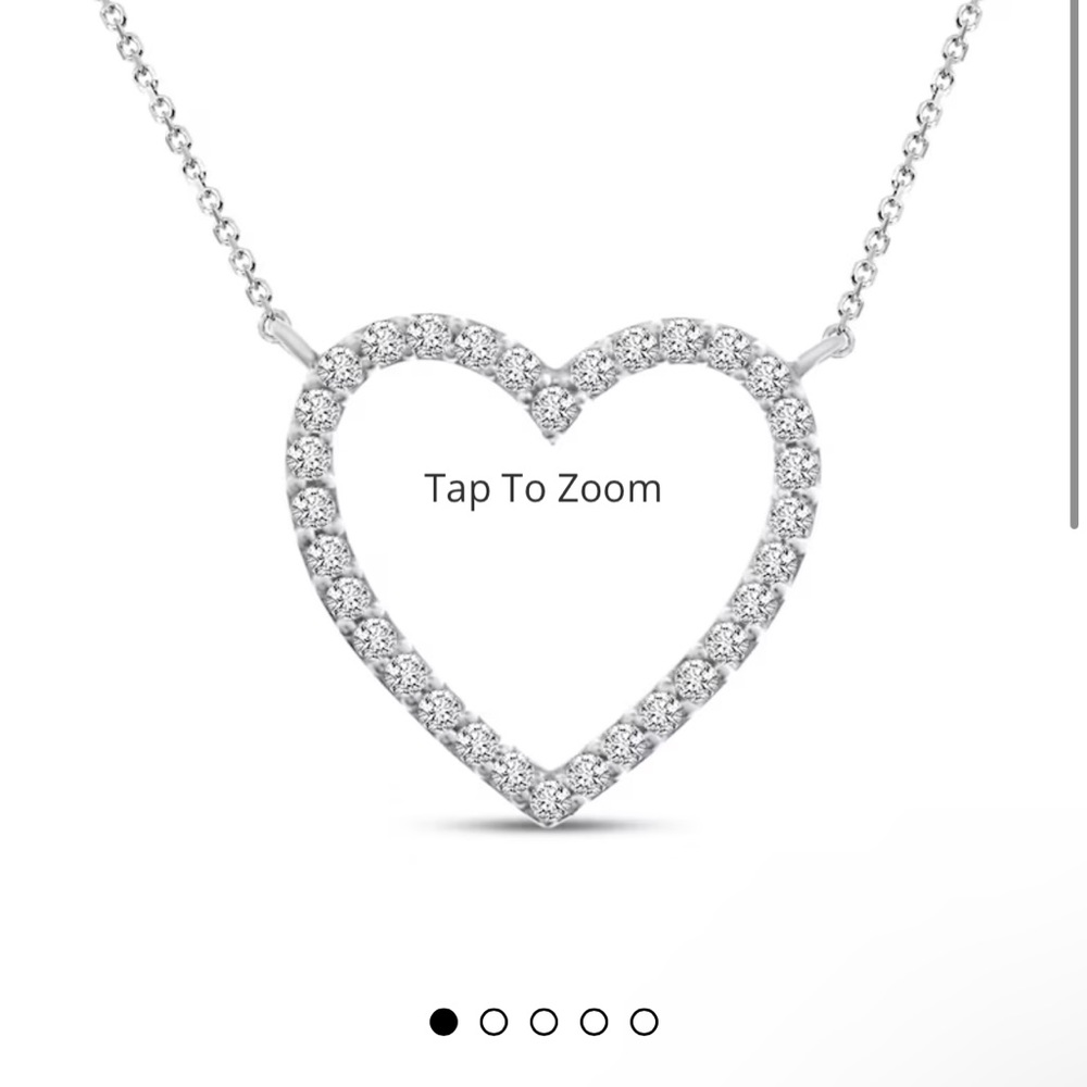 Jared Dimond Heart white gold necklace